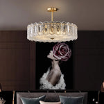 French Copper Semi Flush Mount Ceiling Light with Clear Glass Shade