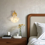 Luxury Minimalist Glass Wall Sconce with Copper Frame, Modern Decorative Lighting for Bedroom, Hallway, Living Room