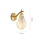 Luxury Minimalist Glass Wall Sconce with Copper Frame, Modern Decorative Lighting for Bedroom, Hallway, Living Room
