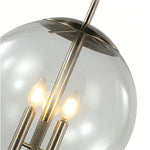 Silver Glass Orb Pendant Light – Modern Adjustable Ceiling Lamp