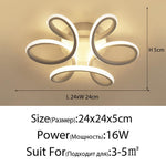 Waves Flower LED Flush Mount Ceiling Light in White and Black