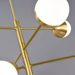 Solid Copper Globe Chandelier with Clear Glass Shades for Modern Interiors