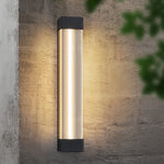 Linear Outdoor Wall Sconce – Waterproof LED Strip Light in Brushed Black