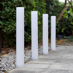 Modern Solar Lawn Lamp – Waterproof Cylindrical Post Light for Garden & Yard