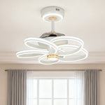 White Ceiling Fan with Integrated LED Light – Modern Nordic Design