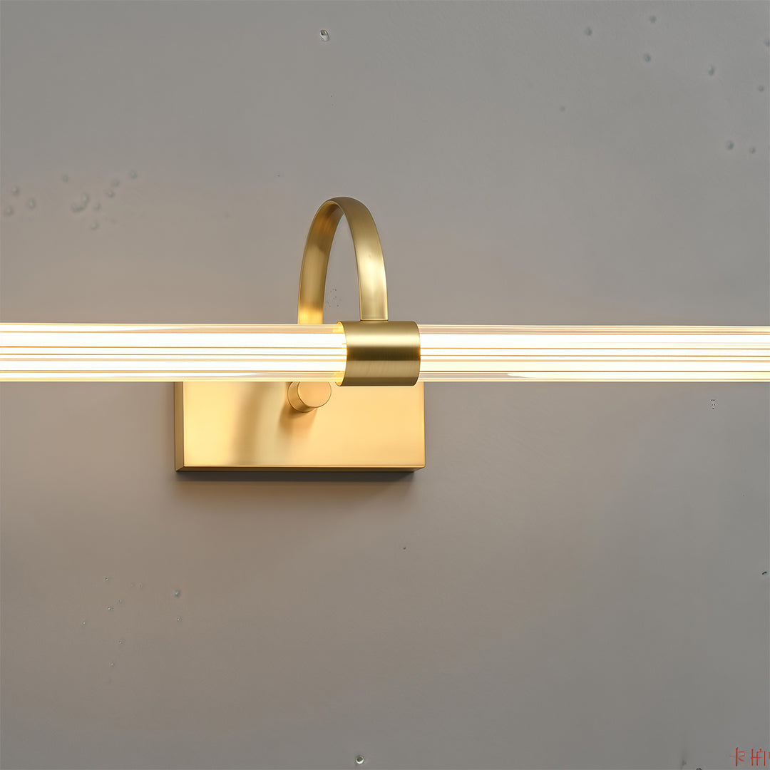 Aurora Nordic Brass Vanity Light Bar for Bathroom Mirror