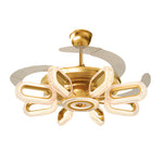 Luxury Gold LED Ceiling Fan with Light – Modern Iron Design for Elegant Interiors