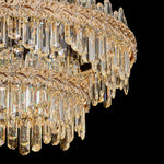 Lumière Cascade Crystal Chandelier in Champagne Gold