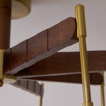 French Star Gold Chandelier with Opal Glass Shades for Elegant Interiors