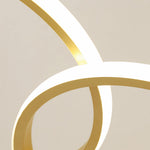 Nordic Gold Linear LED Chandelier with Adjustable Hanging Height