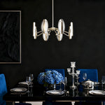 Aurelia Gold Minimalist LED Chandelier with Acrylic Shades