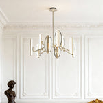 Aurelia Gold Minimalist LED Chandelier with Acrylic Shades