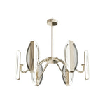 Aurelia Gold Minimalist LED Chandelier with Acrylic Shades