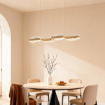 Aurelia Gold Minimalist LED Chandelier with Acrylic Shades