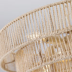 Zen-Inspired Japanese Chandelier with Natural Jute Rope – 6 or 8 Lights