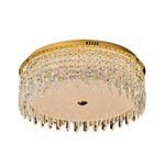 Luxe Crystal Flush Mount Ceiling Light in Champagne Gold