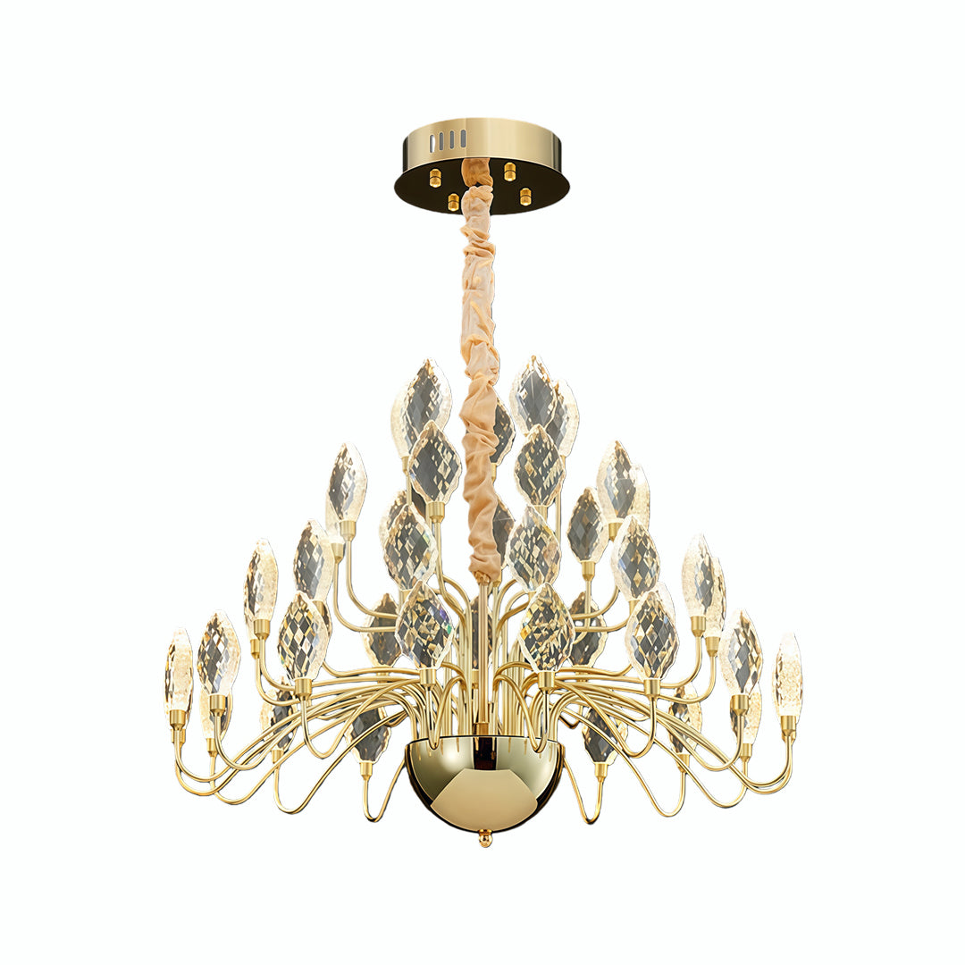 Aurelia Gold Crystal LED Chandelier – French Luxury Pendant Light