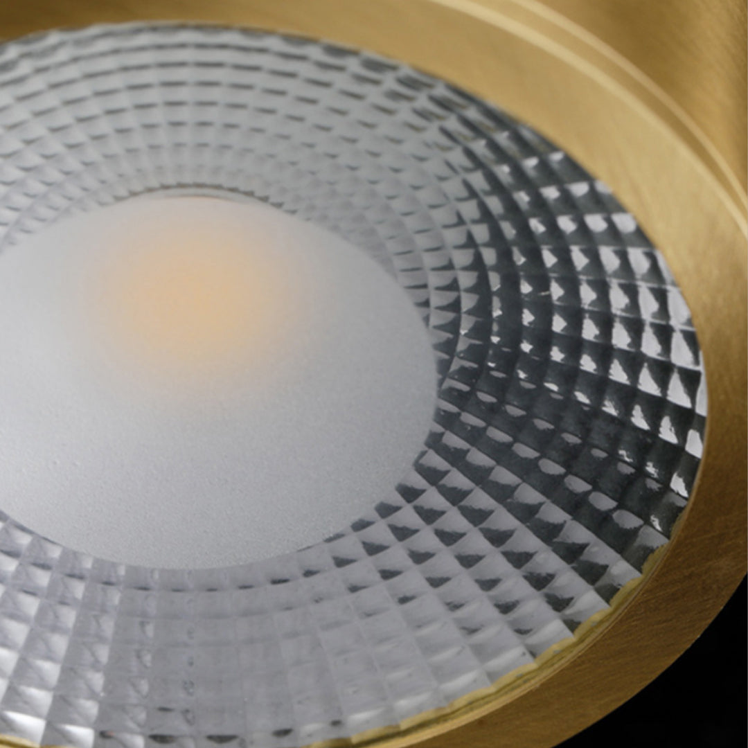 Aurelia Round LED Flush Mount Ceiling Light in Brass and Acrylic