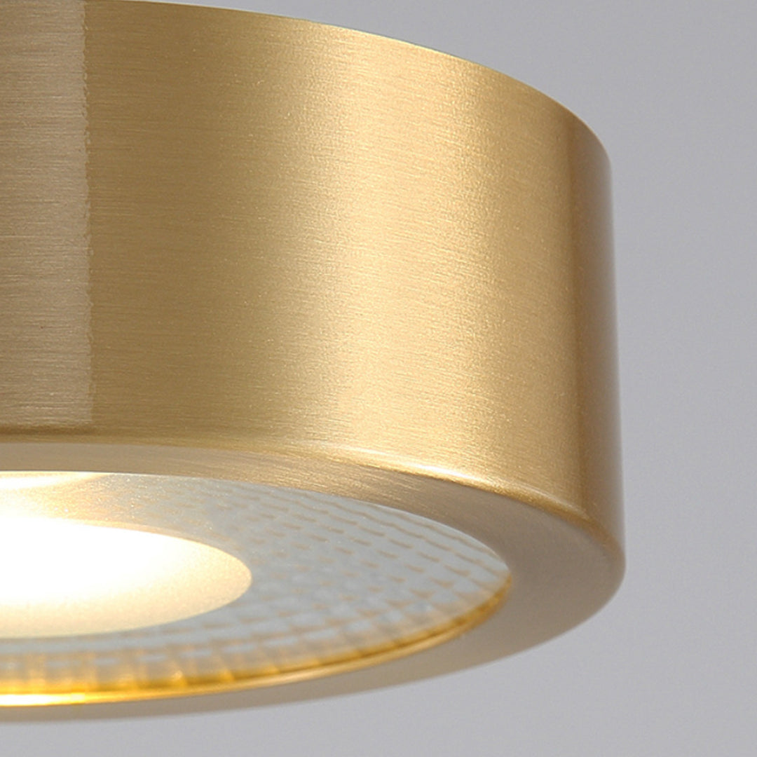 Aurelia Round LED Flush Mount Ceiling Light in Brass and Acrylic