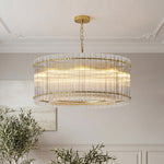 Artisan Iron and Glass Chandelier with Adjustable Chain, 8 or 10 Lights