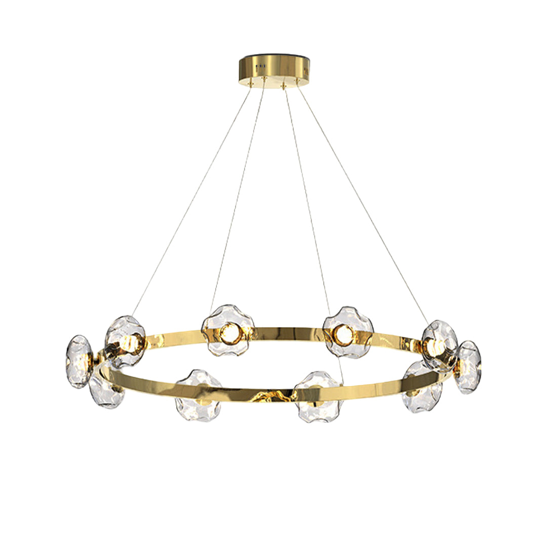 Lumina Ring LED Chandelier — Modern Nordic Glass Pendant Light