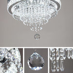 Aurelia Crystal Flush Mount Ceiling Light in Gold Stainless Steel