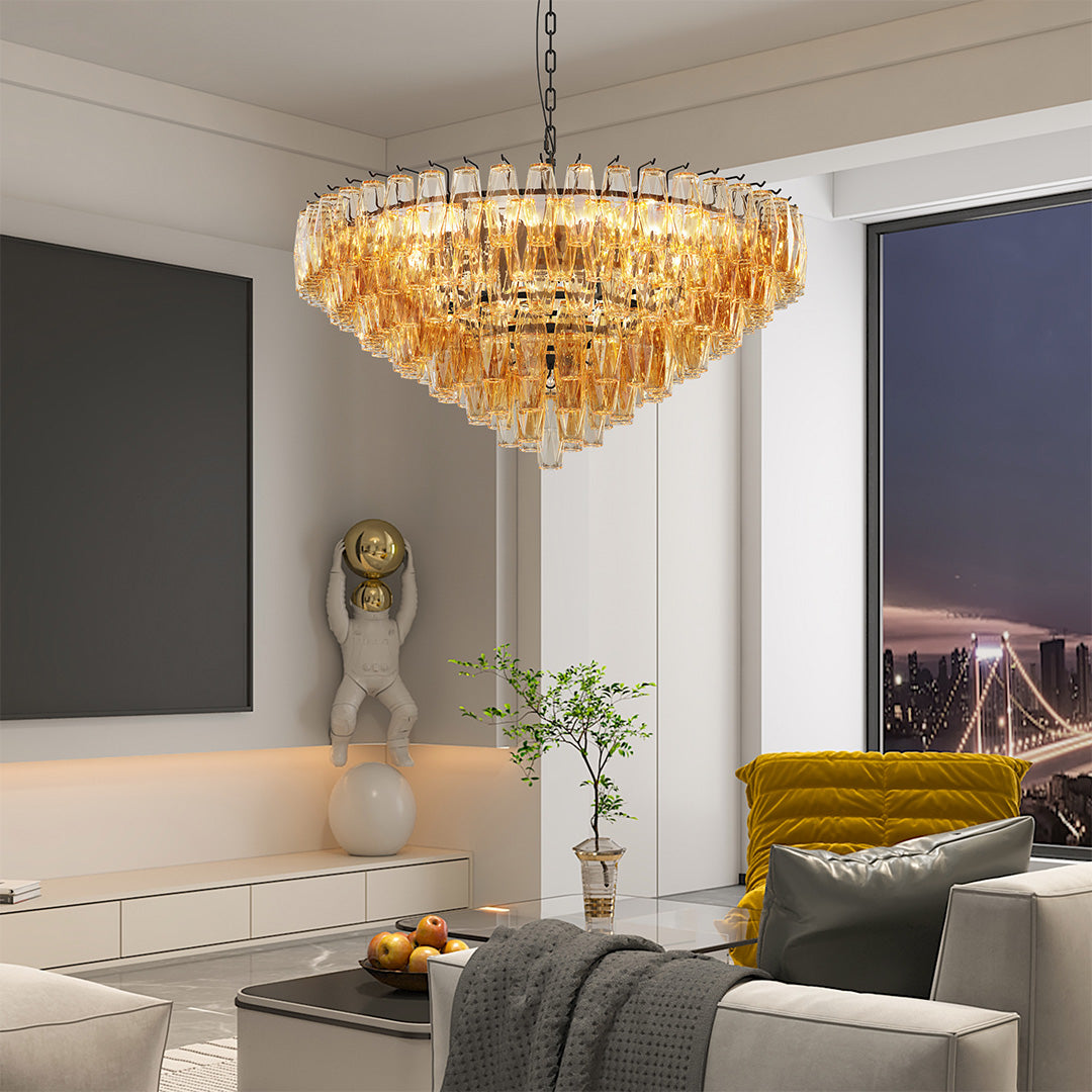 Modern Glass Pendant Chandelier 8-Light 10-Light American Luxury Ceiling Light