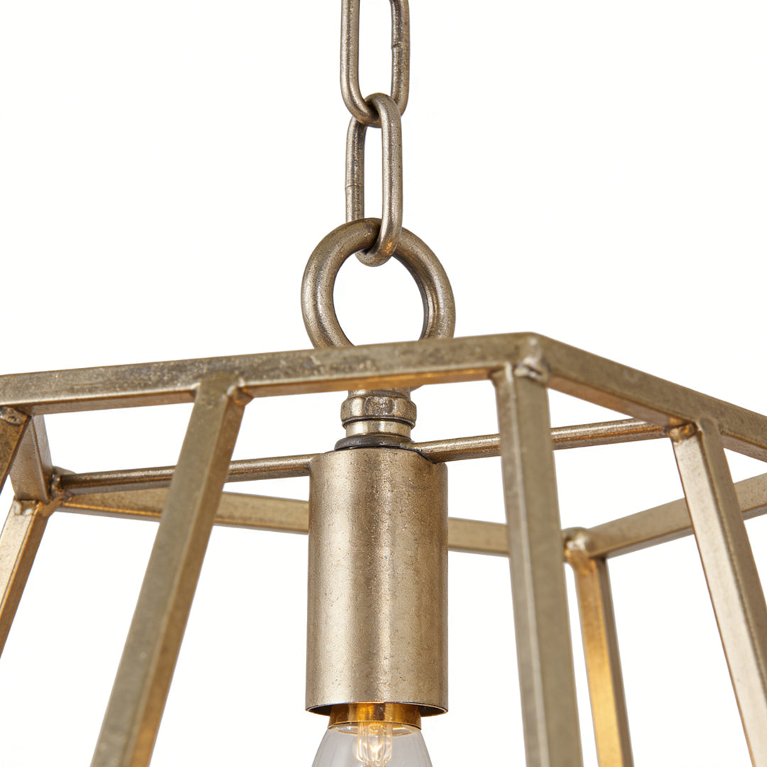 Aurelia Single Geometric Gold Pendant Light – Modern Nordic Ceiling Lamp