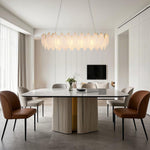 Feather Glass Chandelier Modern Luxury Pendant Light