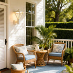 Outdoor LED Wall Sconce in Black or White for Modern Courtyards