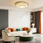 Lumina Crystal Flush Mount Ceiling Light in Chrome