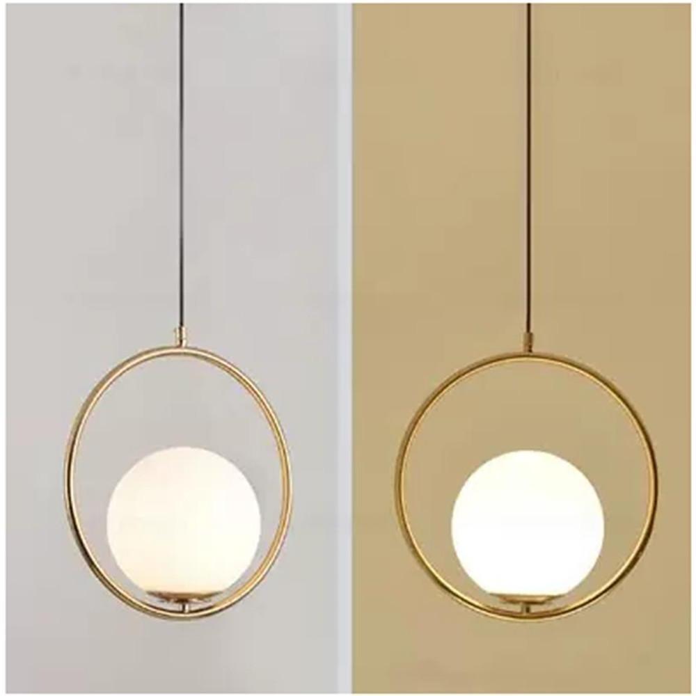 Aurelia Globe Pendant Light in Gold and Glass