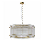 Artisan Iron and Glass Chandelier with Adjustable Chain, 8 or 10 Lights
