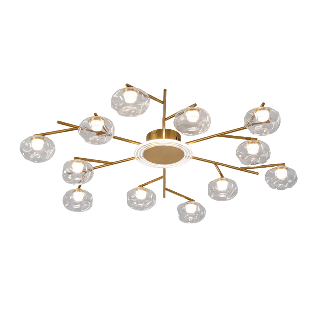 Lumina Branching Semi-Flush Ceiling Light in Black or Copper