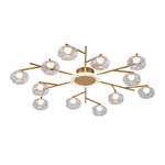 Lumina Branching Semi-Flush Ceiling Light in Black or Copper