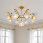 Shell Chandelier Modern Luxury Ceiling Light in Copper, Nickel, or Black
