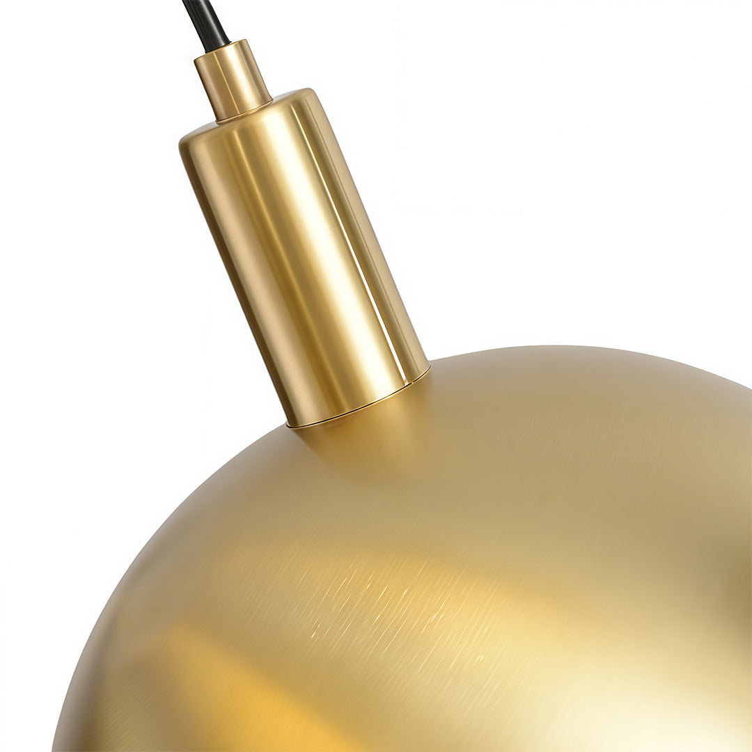 Aurelia Gold Hemisphere Pendant Light – Modern Industrial Glass Sphere
