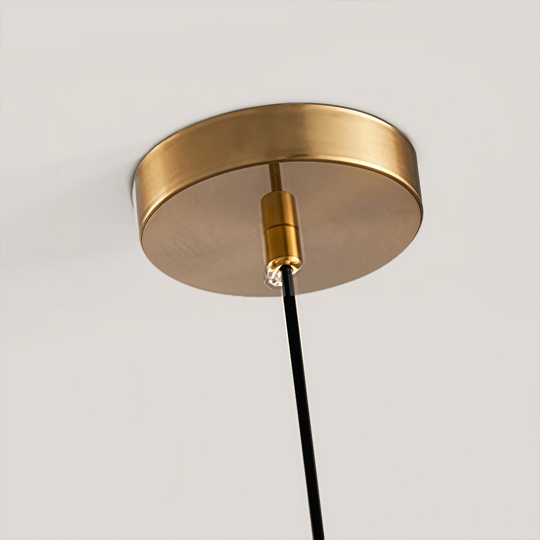 Aurelia Gold Hemisphere Pendant Light – Modern Industrial Glass Sphere