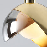 Aurelia Gold Hemisphere Pendant Light – Modern Industrial Glass Sphere