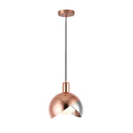 Aurelia Gold Hemisphere Pendant Light – Modern Industrial Glass Sphere