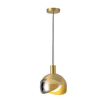 Aurelia Gold Hemisphere Pendant Light – Modern Industrial Glass Sphere