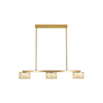 Linear LED Pendant Light in Black and Gold with Adjustable Height