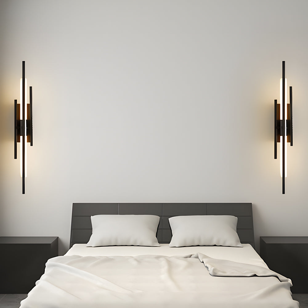 Modern Linear LED Wall Sconce in Black, Gold, or Copper