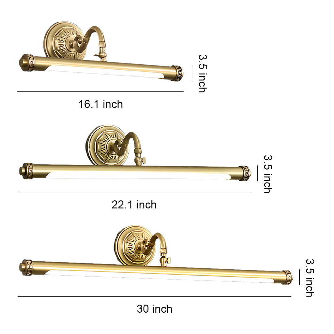 European Pure Copper Vanity Light in Gold for Bathroom Mirror
