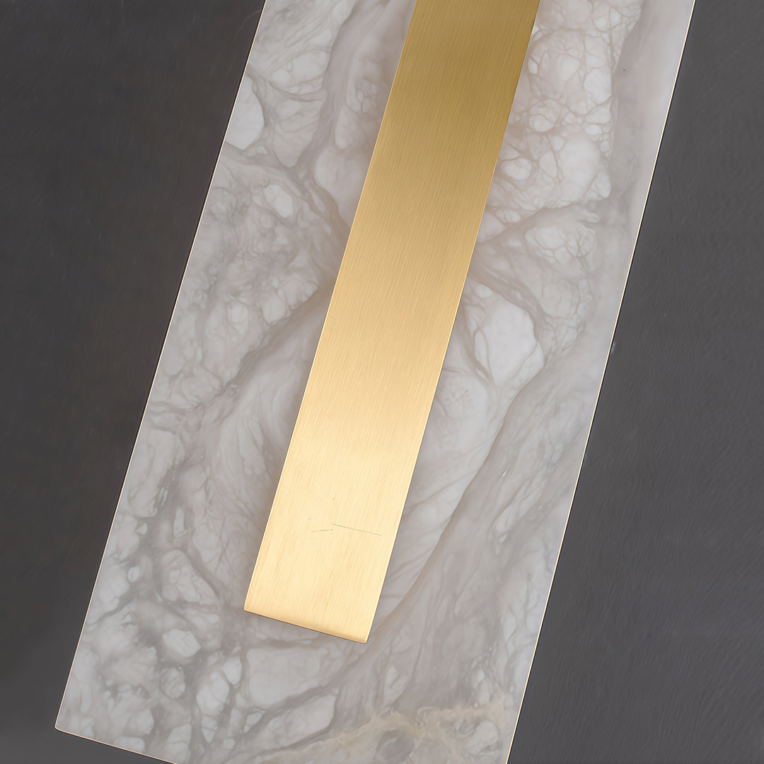 Luxury Brass Cloud Stone Wall Sconce with Warm LED Light for Modern Interiors