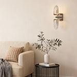 Aurelia Dual-Head LED Wall Sconce in Gold and Gray