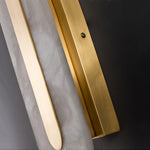 Luxury Brass Cloud Stone Wall Sconce with Warm LED Light for Modern Interiors
