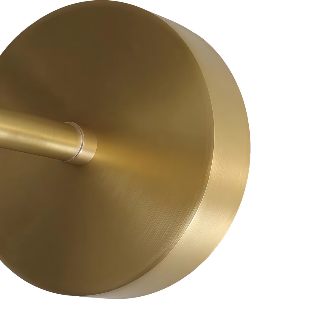 Modern Brass and Marble Wall Sconce with Opal Glass Shade