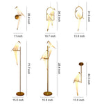 Origami Crane Wall Sconce in Gold Accent, Modern Nordic Bird Light