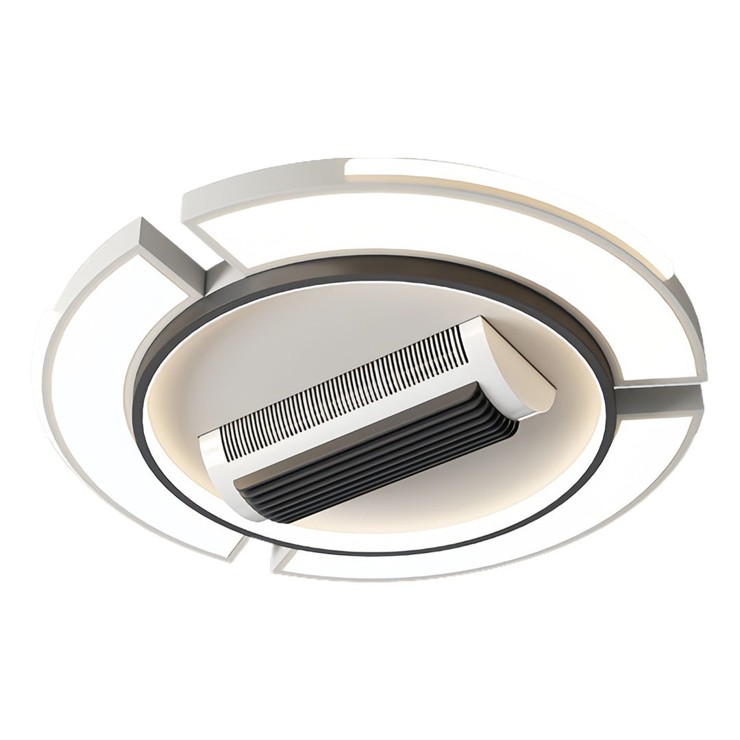 Bladeless Ceiling Fan with Full Spectrum LED Light – Modern Flush Mount